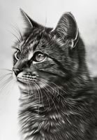 Plakat 68x98cm Kocie Wpatrzenie
