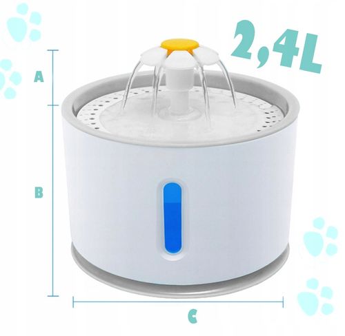 FONTANNA POIDEŁKO POIDŁO AUTOMATYCZNE MISKA WODNA ZWIERZĄT PSA KOTA 2.4L na Arena.pl