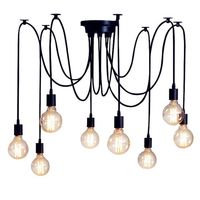 Lampa sufitowa pająk wisząca AT45-10SZ-Black