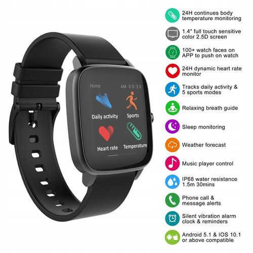 Smartwatch Męski Strand S716USBBVB czarny pasek na Arena.pl