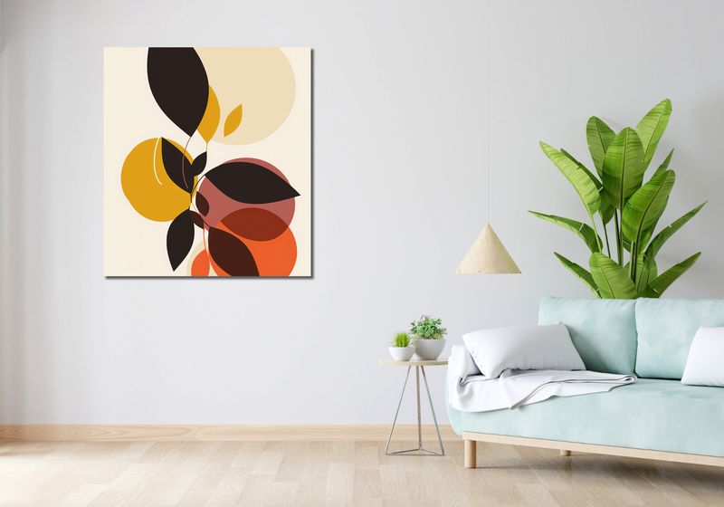 Obraz 90x100cm Brzask Złota zdjęcie 2