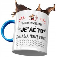 Kubek Błękitny Na Pożegnanie Z Pracy Na Prezent Z Nadrukiem Ze Zdjęciem