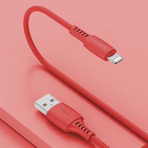 Kabel Lightning Usb Baseus Colourful 1.2M 2.4A (Czerwony) na Arena.pl