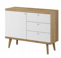 Komoda 107 niska PRIMO dąb riviera + biały