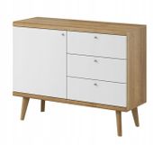 Komoda 107 niska PRIMO dąb riviera + biały