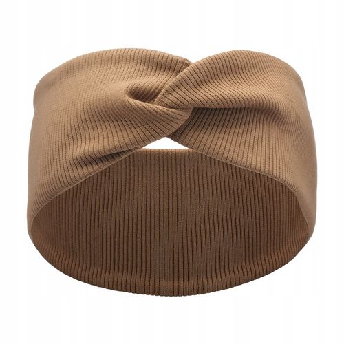 Opaska do włosów czarna brązowa puder ZESTAW 3szt przeplatana prążek na Arena.pl