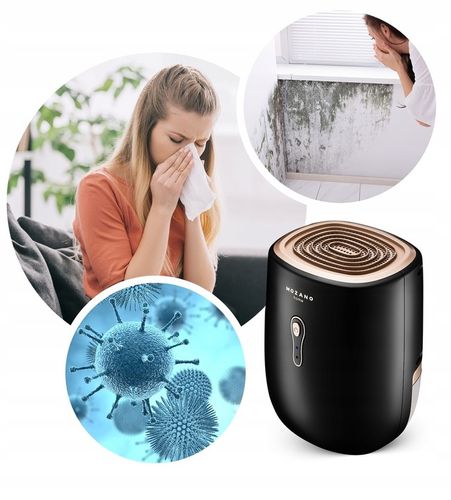 OSUSZACZ POWIETRZA POCHŁANIACZ WILGOCI 30W 800ml CICHY DOM + SAMOCHÓD 12V na Arena.pl