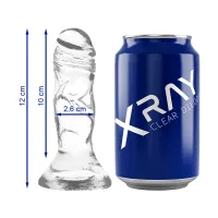 xray x ray clear jelly 12 cm - przezroczysty model z przyssawką