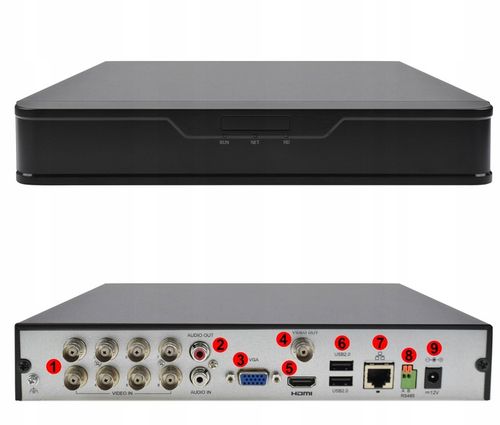 REJESTRATOR ANALOGOWY DO MONITORINGU 8 KANAŁÓW 8MPx DVS PODGLĄD ZDALNY na Arena.pl