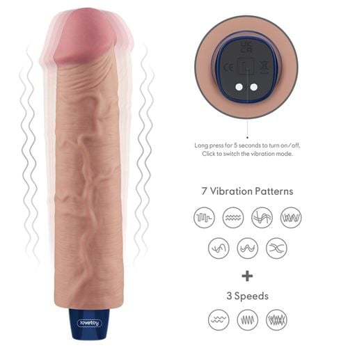 9.5" real softee rechargeable tpe vibrating dildo(flesh) na Arena.pl
