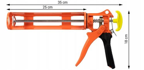 PISTOLET WYCISKACZ do silikonów kartuszy klejów uszczelniaczy SOLIDNY na Arena.pl