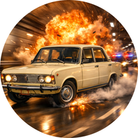 Opłatek na tort  Urodziny Duży Fiat 125p Samochód Auto