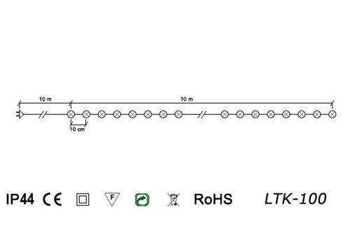 Lampki oświetlenie choinkowe perełki 100 LED LTK-100/P ciepłe zewnętrzne OKEJ LUX na Arena.pl