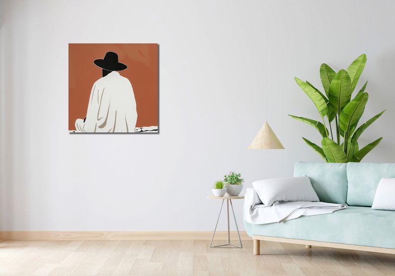 Obraz 70x70cm Rozmyślania w Oddali zdjęcie 2