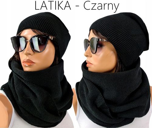 POLSKI KOMPLET CZAPKA + DUŻY KOMIN CIEPŁY - KOLORY na Arena.pl