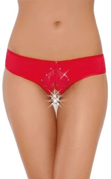 Czerwone stringi damskie otwarte SoftLine 2400 S/M zdjęcie 1