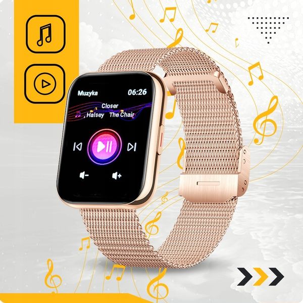 SMARTWATCH DAMSKI POLSKIE MENU ROZMOWY PULS CIŚNIENIE SPORT AMOLED 4 PASKI zdjęcie 7