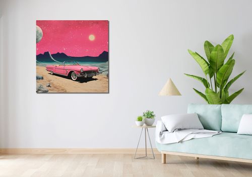 Obraz 90x90cm Kabriolet W Kosmosie na Arena.pl