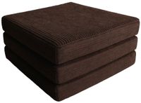 MATERAC PUFA FOTEL rozkładany składany turystyczny 192/64/8cm BRĄZ sztruks