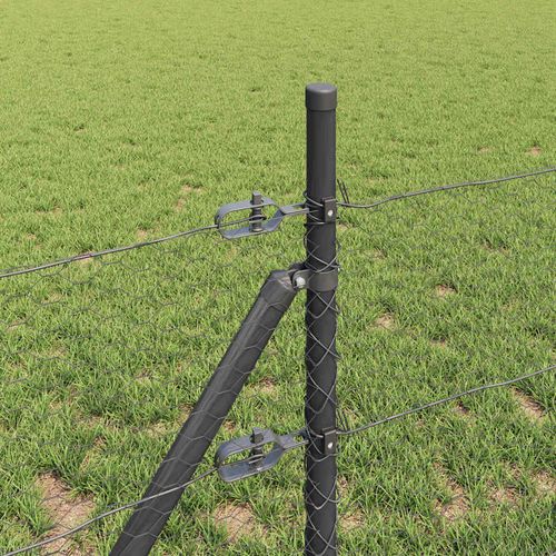 Ogrodzenie z słupkami Szary 0.8 x 10 m Stal pokryta PCV na Arena.pl