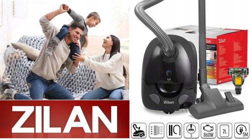 ODKURZACZ ZILAN WORKOWY ZILAN MEGA MOC 2L 860W AKCESORIA TURBO XXL na Arena.pl