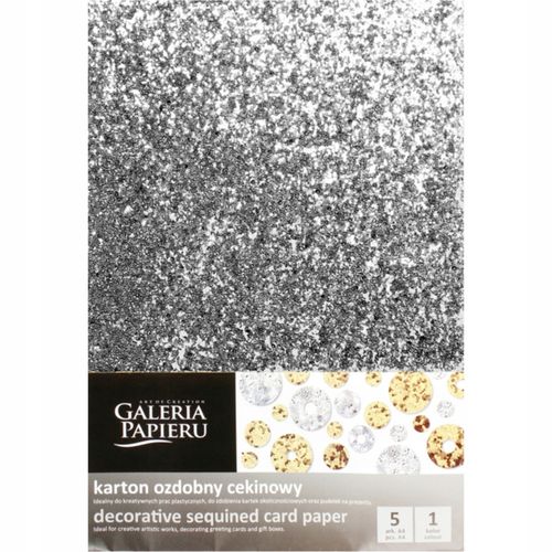 karton cekinowy srebrny a4 210g/m2 (5) 2448 na Arena.pl