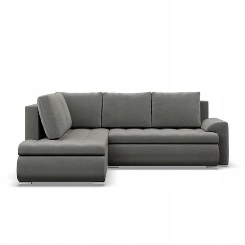 NAROŻNIK FORESTA XL JASNY SZARY KANAPA Rozkładana KRONOS VELVET na Arena.pl