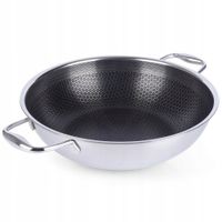Patelnia WOK ORION stalowy nieprzywierający COOKCELL HYBRYD 28 cm głęboka