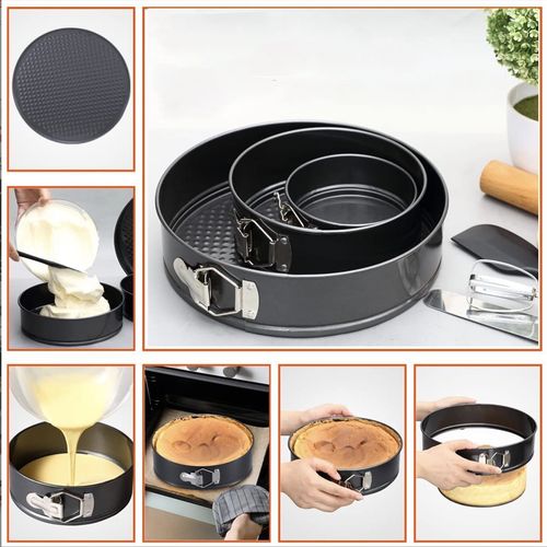 Tortownica blacha do pieczenia zestaw 3 sztuk forma do ciasta wypieków na Arena.pl