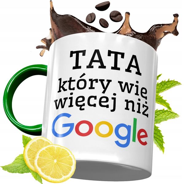 Kubek Zielony Dla Taty Tatusia Na Urodziny Prezent Z Nadrukiem Ze Zdjęciem zdjęcie 1