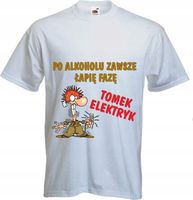 KOSZULKA Prezent dla ELEKTRYKA z imieniem elektryk