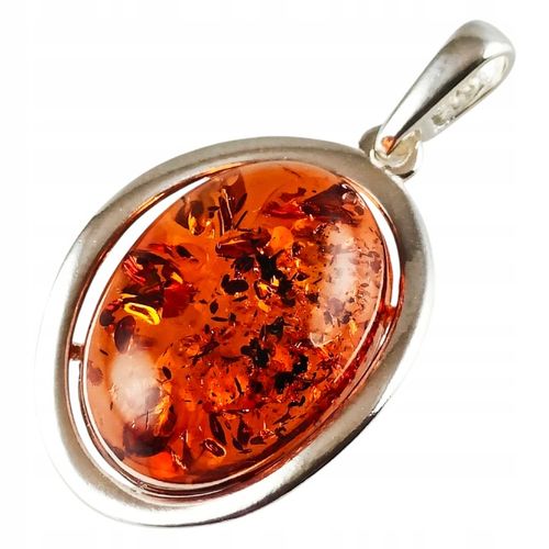 WISIOREK SREBRNY z DUŻYM CERTYFIKOWANYM Bursztynem Srebro ELEGANCKA PIĘKNA na Arena.pl