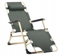 LEŻAK OGRODOWY szary regulowany LEŻAK TARASOWY na balkon ogród