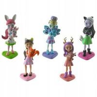 FIGURKI ZESTAW FIGUREK DLA DZIEWCZYNKI ENCHANTIMALS ZESTAW 5 sztuk