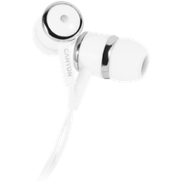 canyon słuchawki dokanałowe epm-01 mic 1.2m przewód mini-jack białe