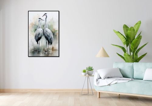 Plakat 68x101cm Tańczące Czaple na Arena.pl