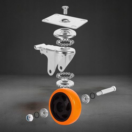 OBROTOWE KÓŁKA PRZEMYSŁOWE Z HAMULCEM DO DUŻYCH OBCIĄŻEŃ 460Kg 100mm na Arena.pl