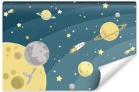 Fototapeta Dziecięca Kosmos KSIĘŻYC Gwiazdy Abstrakcja 135cm x 90cm