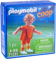 playmobil 71231 footballer orange coop