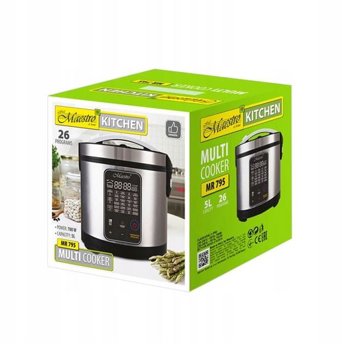 MULTICOOKER PAROWAR SZYBKOWAR ELEKTRYCZNY GARNEK 26 PROGRAMÓW 5L 700W TIMER na Arena.pl
