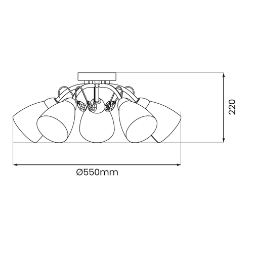 Lampa sufitowa PIREUS 5xE27 na Arena.pl