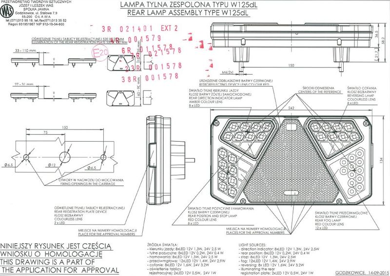 Lampa LED zespolona tylna 6 funkcji LEWA (915) zdjęcie 9