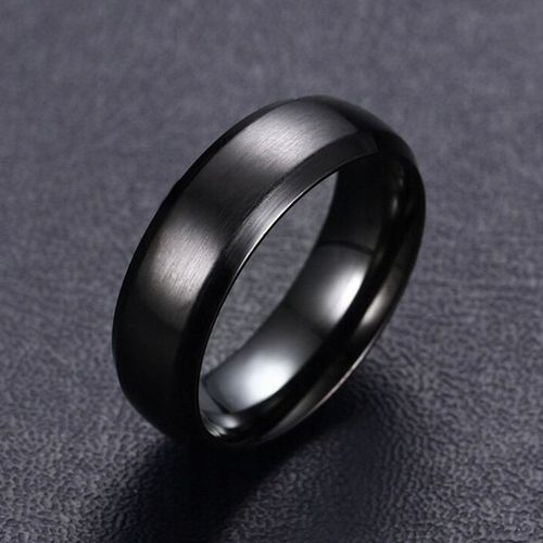 CZARNA FAZOWANA OBRĄCZKA, STAL CHIRURGICZNA r.30 na Arena.pl