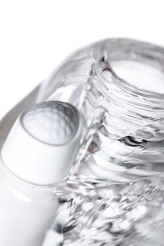 Lingam Khani, Vibrating Masturbator, TPE, Transparent, 9 cm na Arena.pl