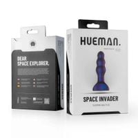 korek analny wibrujący hueman space invader fioletowy usb