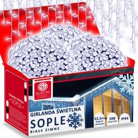 SOPLE LAMPKI CHOINKOWE 500 LED 22.5M ZEWNĘTRZNE ŚWIATEŁKA ŚWIĄTECZNE +FLASH