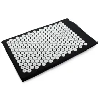 Mata zdrowotna 65x41 cm czarna do akupresury na ból stres kolcami