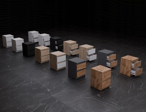 SZAFKA NOCNA DĄB SONOMA 40 CM 2 SZUFLADY DUŻY STOLIK NOCNY NAKASTLIK na Arena.pl