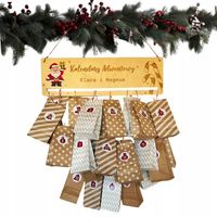 Kalendarz Adwentowy z Imieniem Dziecka Zestaw DIY Tablica z Personalizacją