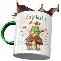 Kubek Zielony Dla Modera Żajebisty Moder Z Nadrukiem Ze Zdjęciem